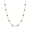 The Lovery Fine Jewelry Emerald Bead Chain Necklace In Green