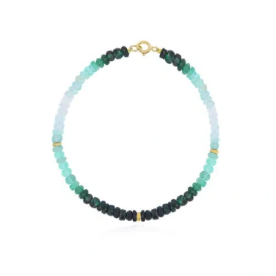 The Lovery Fine Jewelry Emerald Ombre Bead Bracelet In Green