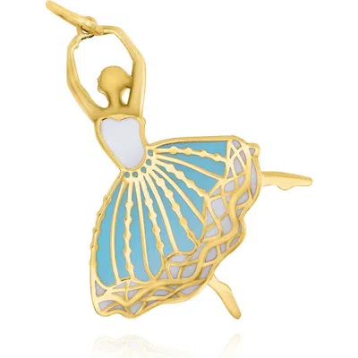 The Lovery Fine Jewelry Enamel Ballerina Charm In Gold