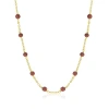 The Lovery Fine Jewelry Garnet Bead Chain Necklace In Burgundy