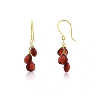 The Lovery Fine Jewelry Garnet Bead Dangle Earrings In Burgundy