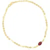The Lovery Fine Jewelry Garnet Disco Chain Bracelet In Burgundy