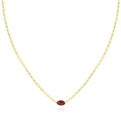 The Lovery Fine Jewelry Garnet Disco Necklace In Burgundy