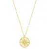 The Lovery Fine Jewelry Gold Compass Medallion Necklace In Gold