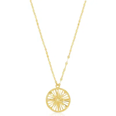 The Lovery Fine Jewelry Gold Compass Medallion Necklace