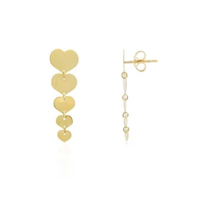 The Lovery Fine Jewelry Gold Graduating Heart Dangle Earrings