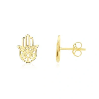 The Lovery Fine Jewelry Gold Hamsa Stud Earrings
