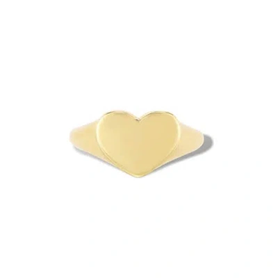 The Lovery Fine Jewelry Gold Heart Signet Ring