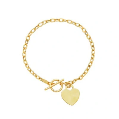 The Lovery Fine Jewelry Gold Heart Toggle Bracelet