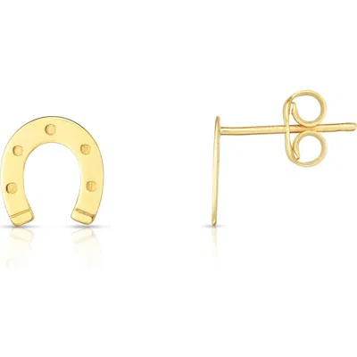 The Lovery Fine Jewelry Gold Horseshoe Stud Earrings