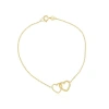 The Lovery Fine Jewelry Gold Interlocking Heart Bracelet In Gold