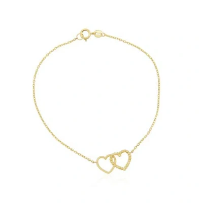 The Lovery Fine Jewelry Gold Interlocking Heart Bracelet