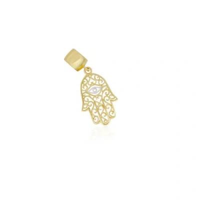 The Lovery Fine Jewelry Gold Lace Hamsa Charm