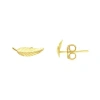 The Lovery Fine Jewelry Gold Leaf Stud Earrings In Gold