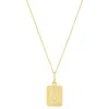 The Lovery Fine Jewelry Gold Moon Tag Necklace In Gold