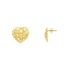 The Lovery Fine Jewelry Gold Rockstud Heart Stud Earrings In Gold