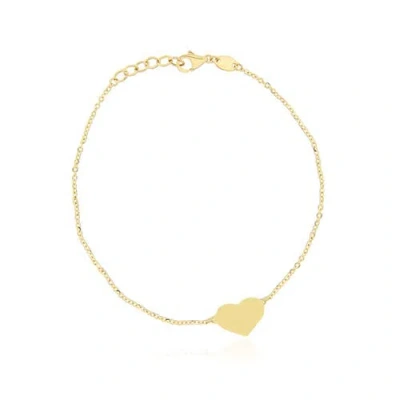 The Lovery Fine Jewelry Gold Single Heart Bracelet