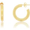 The Lovery Fine Jewelry Gold Tube Hoop Earrings In Gold