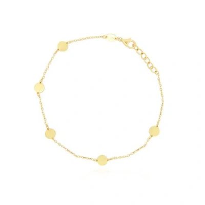 The Lovery Fine Jewelry Golden Disc Chain Bracelet