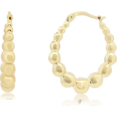 The Lovery Fine Jewelry Graduating Bead Hoop Earrings In Gold