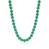 The Lovery Fine Jewelry Green Onyx Knotted Bead Necklace In Green