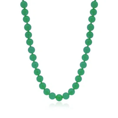 The Lovery Fine Jewelry Green Onyx Knotted Bead Necklace