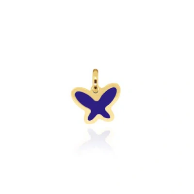 The Lovery Fine Jewelry Lapis Butterfly Charm In Blue