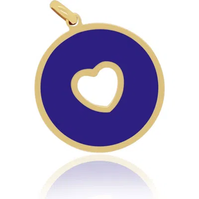 The Lovery Fine Jewelry Lapis Donut Heart Charm In Blue
