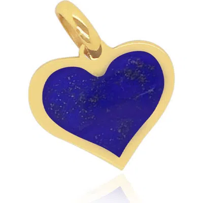 The Lovery Fine Jewelry Lapis Heart Charm In Blue