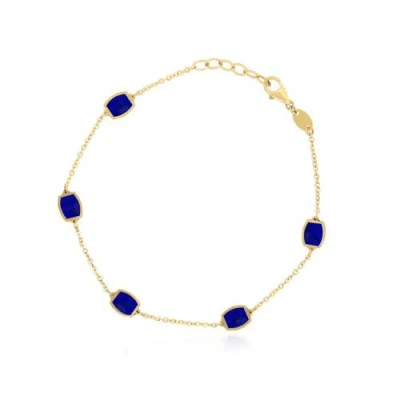The Lovery Fine Jewelry Lapis Icon Bracelet In Blue