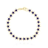 The Lovery Fine Jewelry Lapis Star Bracelet In Blue