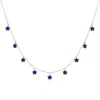 The Lovery Fine Jewelry Lapis Star Dangle Necklace In Blue