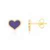 The Lovery Fine Jewelry Large Amethyst Heart Stud Earrings In Purple