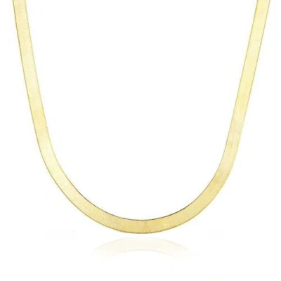 The Lovery Fine Jewelry Large Herringbone Necklace In Gold
