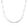 The Lovery Fine Jewelry Large Herringbone Necklace In Metallic