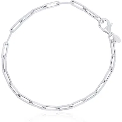 The Lovery Fine Jewelry Large Paperclip Bracelet In Metallic