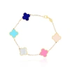The Lovery Fine Jewelry Large Pastel Mixed Clover Bracelet