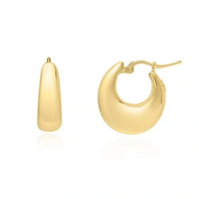 The Lovery Fine Jewelry Large Saddle Hoop Earrings In Gold