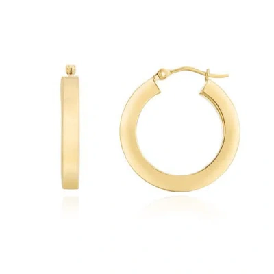 The Lovery Fine Jewelry Large Square Tube Hoop Earrings In Gold