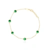 The Lovery Fine Jewelry Malachite Bubble Chain Bracelet In Green
