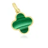 The Lovery Fine Jewelry Malachite Clover Charm In Green