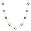 The Lovery Fine Jewelry Malachite Daisy Necklace In Green