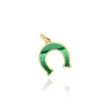 The Lovery Fine Jewelry Malachite Horseshoe Charm In Green
