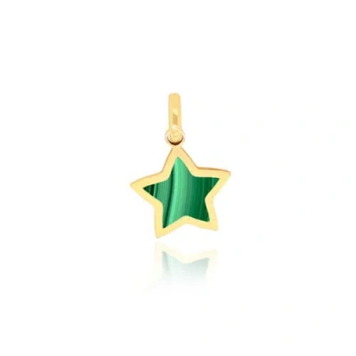 The Lovery Fine Jewelry Malachite Star Charm In Green