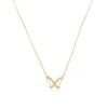 The Lovery Fine Jewelry Mini Diamond Butterfly Cutout Necklace In Gold