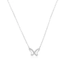 The Lovery Fine Jewelry Mini Diamond Butterfly Cutout Necklace In Metallic