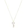 The Lovery Fine Jewelry Mini Diamond Key Necklace In Gold