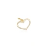 The Lovery Fine Jewelry Mini Diamond Open Heart Charm In Gold