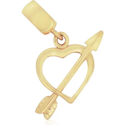 The Lovery Fine Jewelry Mini Gold Heart And Arrow Charm