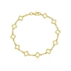The Lovery Fine Jewelry Mini Gold Open Clover Bracelet In Gold